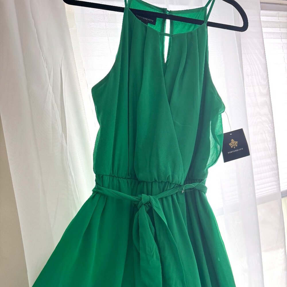 Fortune & Ivy Green Cocktail Dress